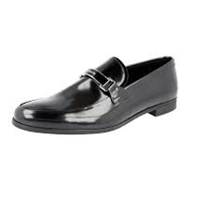 Prada Men's 2DE080 P39 F0002 Brushed Spazzolato Leather Business Shoes