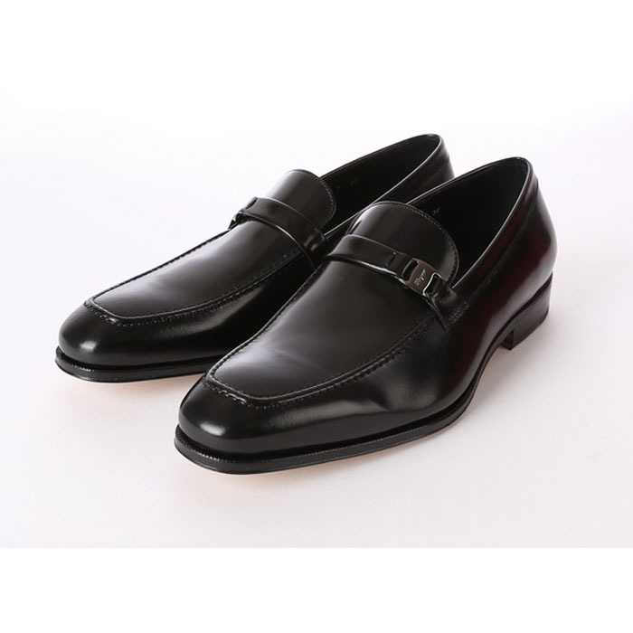 FERRAGAMO MEN SHOES 0459700 CALF NERO DESTIN Leather Loafers