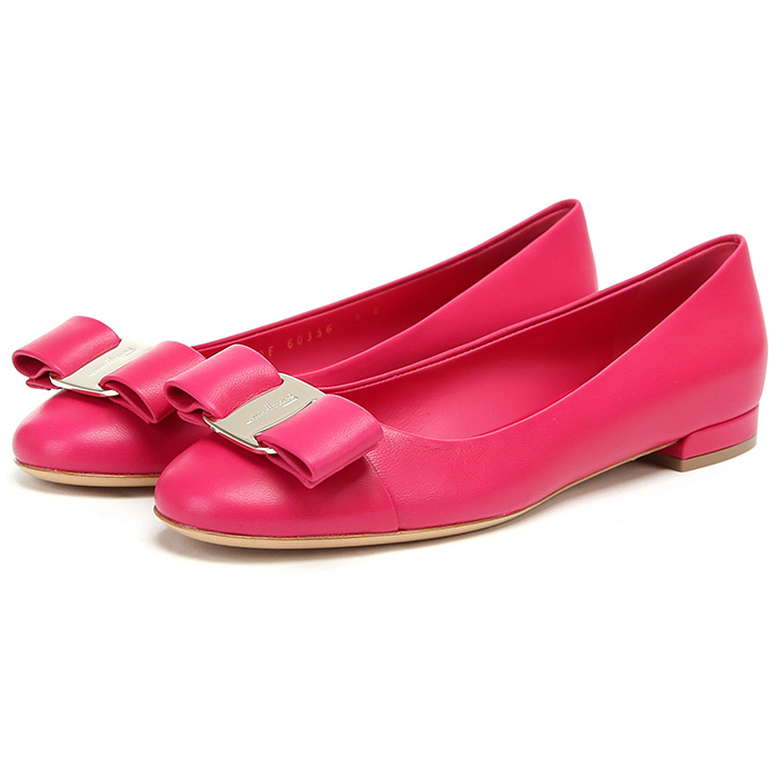 FERRAGAMO LADY SHOES 0688737 NACA BEGO ROSE RED