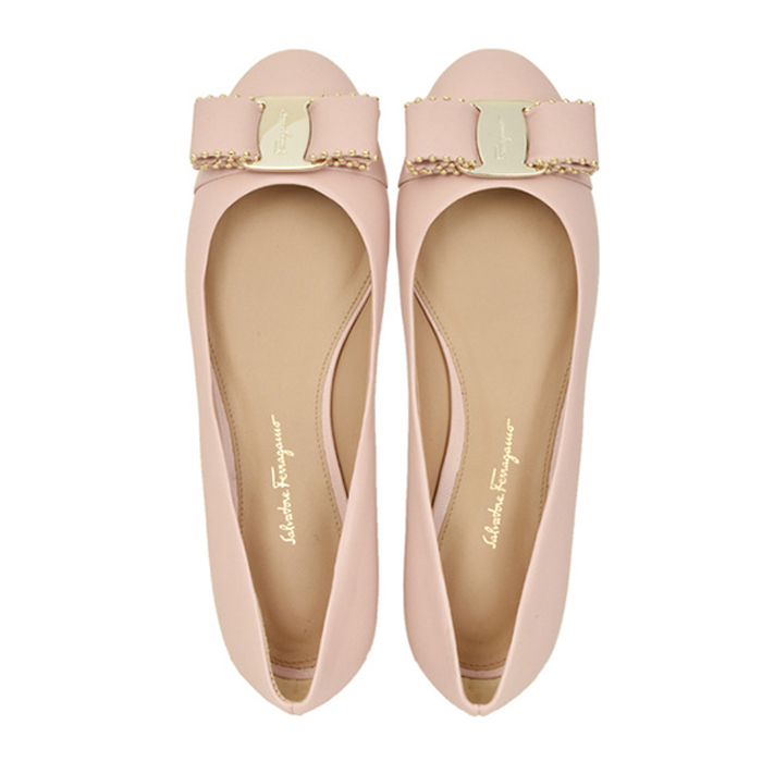 FERRAGAMO LADY SHOES 0692152 NACA BOBO LIGHT PINK