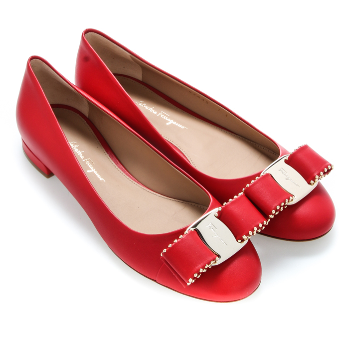 FERRAGAMO LADY SHOES 0692153 NACA LIPS RED