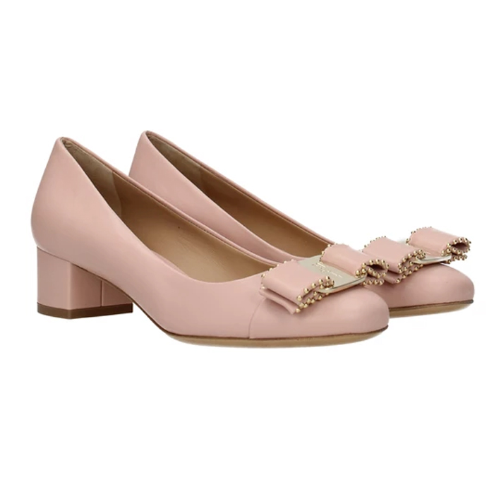 FERRAGAMO LADY SHOES 0692154 NACA BOBO LIGHT PINK