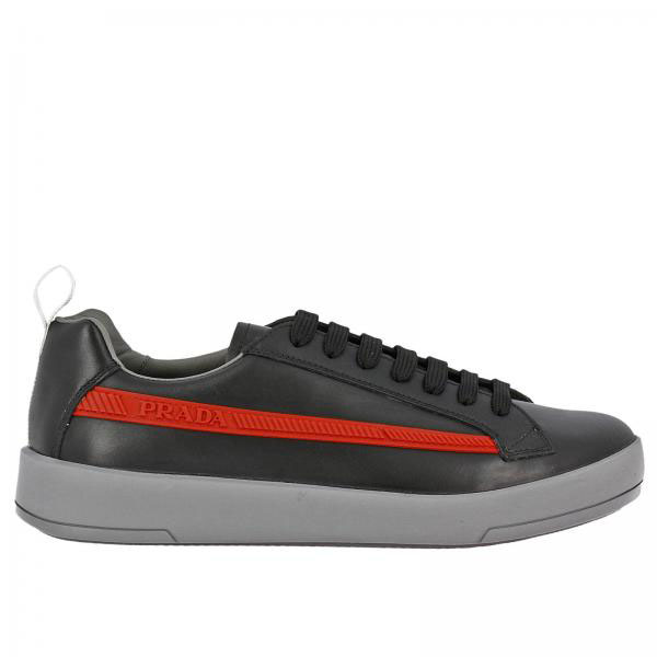 PRADA LEATHER SNEAKERS  4E3196 6DT F0002