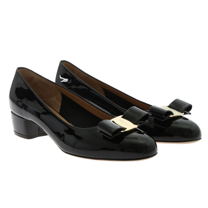 FERRAGAMO LADY SHOES フェラガモ レディース シューズ 0591963 VARA1 NERO