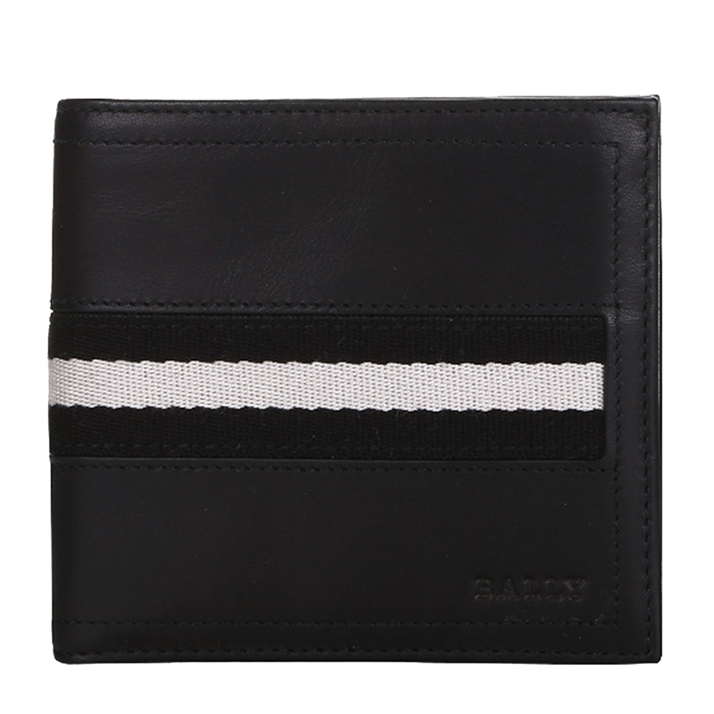 バリー  BALLY メンズ財布 二つ折れ財布（ボタン小銭入れ）6166596 TYE290 BLACK