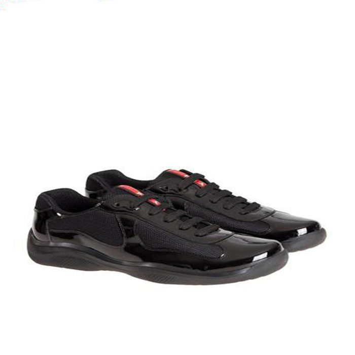 Prada Sport Uomo Sneaker In Pelle Stile Estivo Elencato 4E2043 O55 F0002 NERO