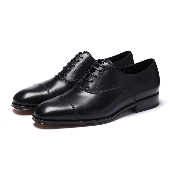 FERRAGAMO MEN SHOES LUCE OXFORD 0636705 CALF NERO Leather Loafers