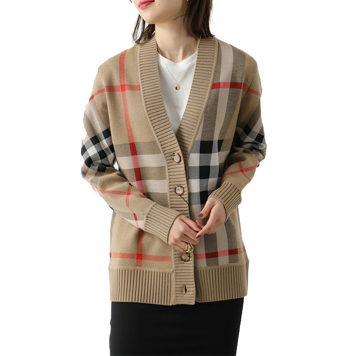 バーバリーBURBERRY LADIES CARDIGAN レディース カーディガン 8039153 A7026 ARCHIVEBEIGE