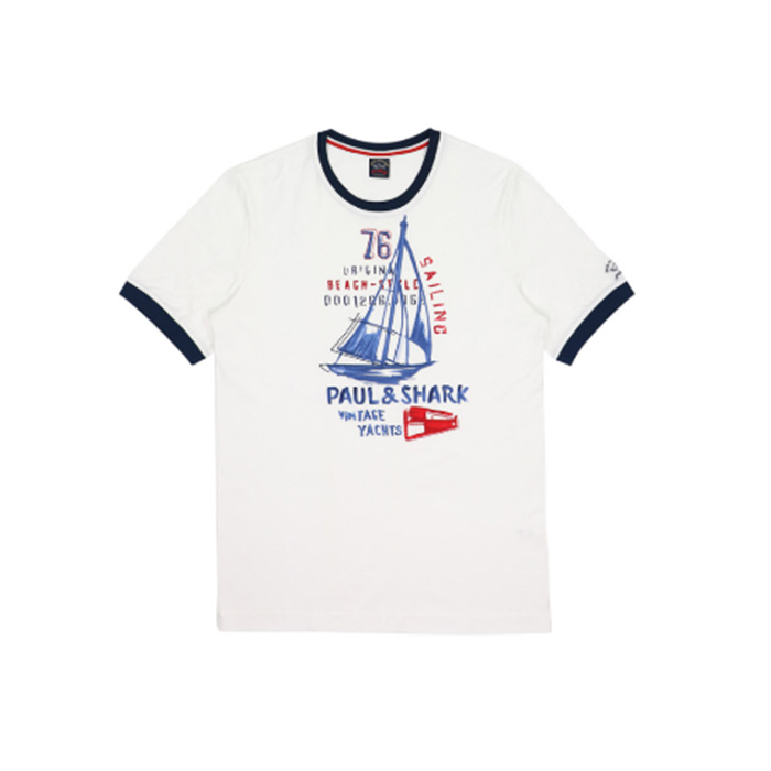 PAUL & SHARKPS MEN T-SHIRT ポール＆シャークメンズTシャツ E14P0158  010