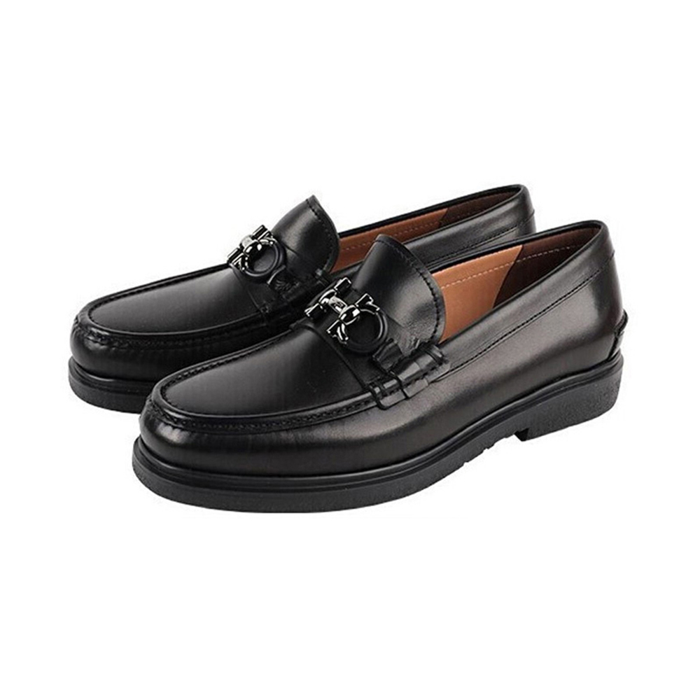 フェラガモ FERRAGAMO メンズ READY ダブルガンチーニローファーブラック  0735190 READY NERO