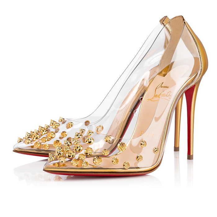 CHRISTIAN LOUBOUTIN LADY SHOES 11911863273 High Collaclou Pvc/specchio Gold