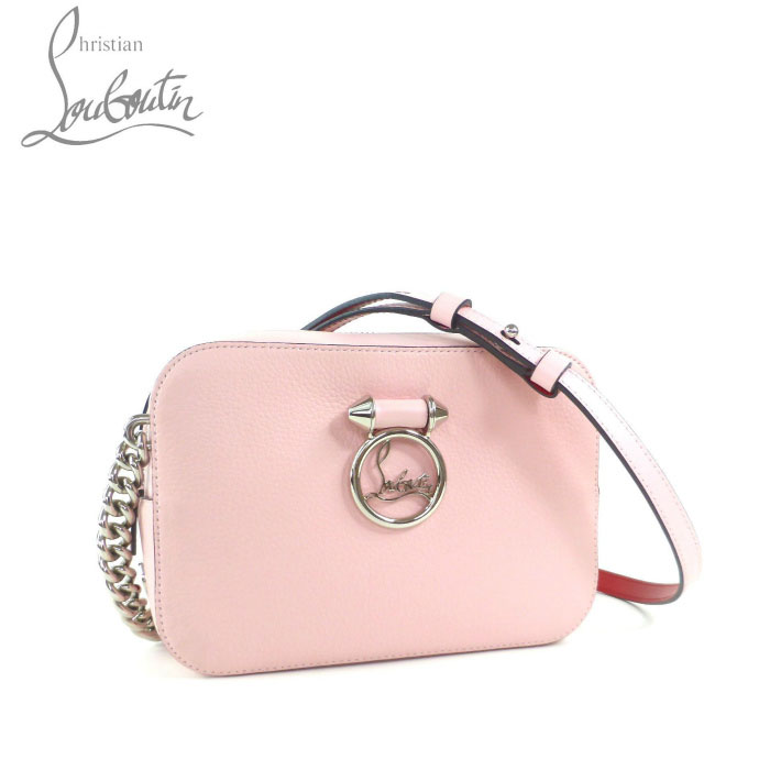 CHRISTIAN LOUBOUTIN BAG 11185090 P239 Shoulder Bag Silver Logo Crossbody Bag with Chain