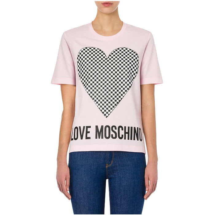 ラブ モスキーノ LOVE MOSCHINO レディースラブ ロゴプリントTシャツ W4F152C 3876 L91