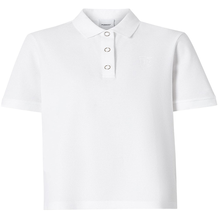 BURBERRY Monogram Pattern Cotton Pique Polo Shirt 8017153