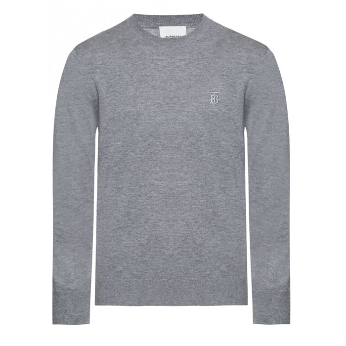 BURBERRY MEN SWEATER 8013350PAGM PALE GREY MELANGE