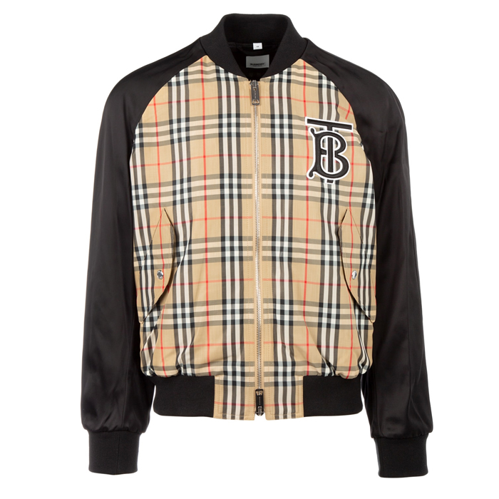 バーバリーBURBERRY MEN JACKET メンズジャケット8013634ARBE Printed polyester bomber jacket