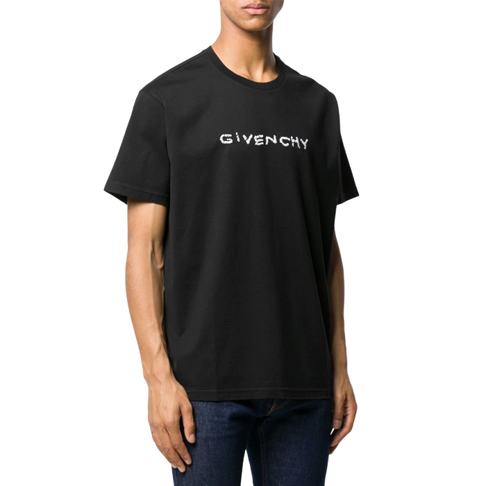 ジバンシー  GIVENCHY メンズ 刺繍ロゴのTシャツ BM70R33002001