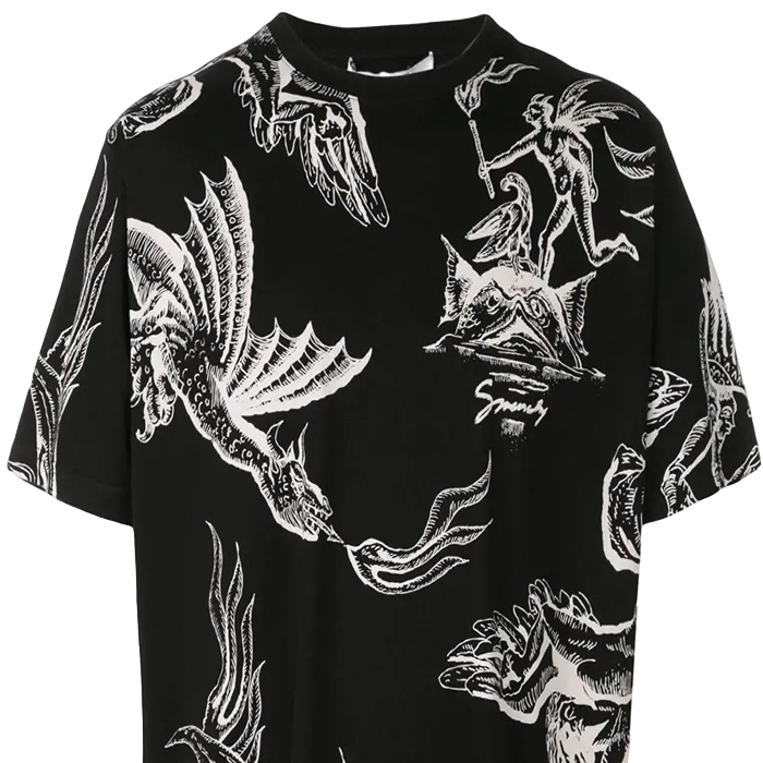 ジバンシィ GIVENCHY レディース エンジェルプリント Tシャツ BM70RB3002