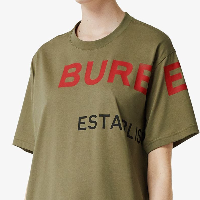 BURBERRY Horseferry Print Cotton Oversized T-shirt 8015326