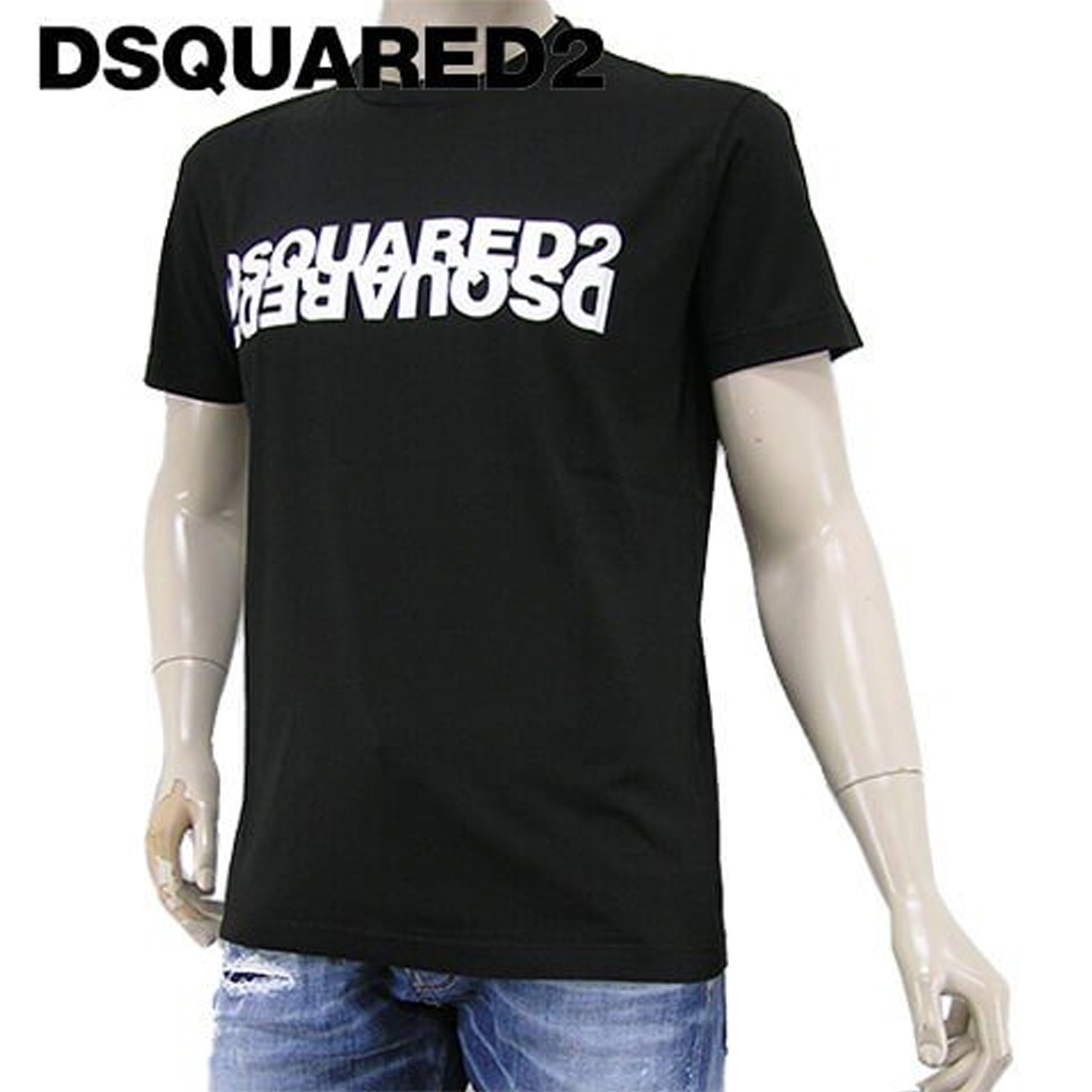 DSQUARED2 MEN T-SHIRT メンズTシャツ S74GD0635 S22427 900 BLACK