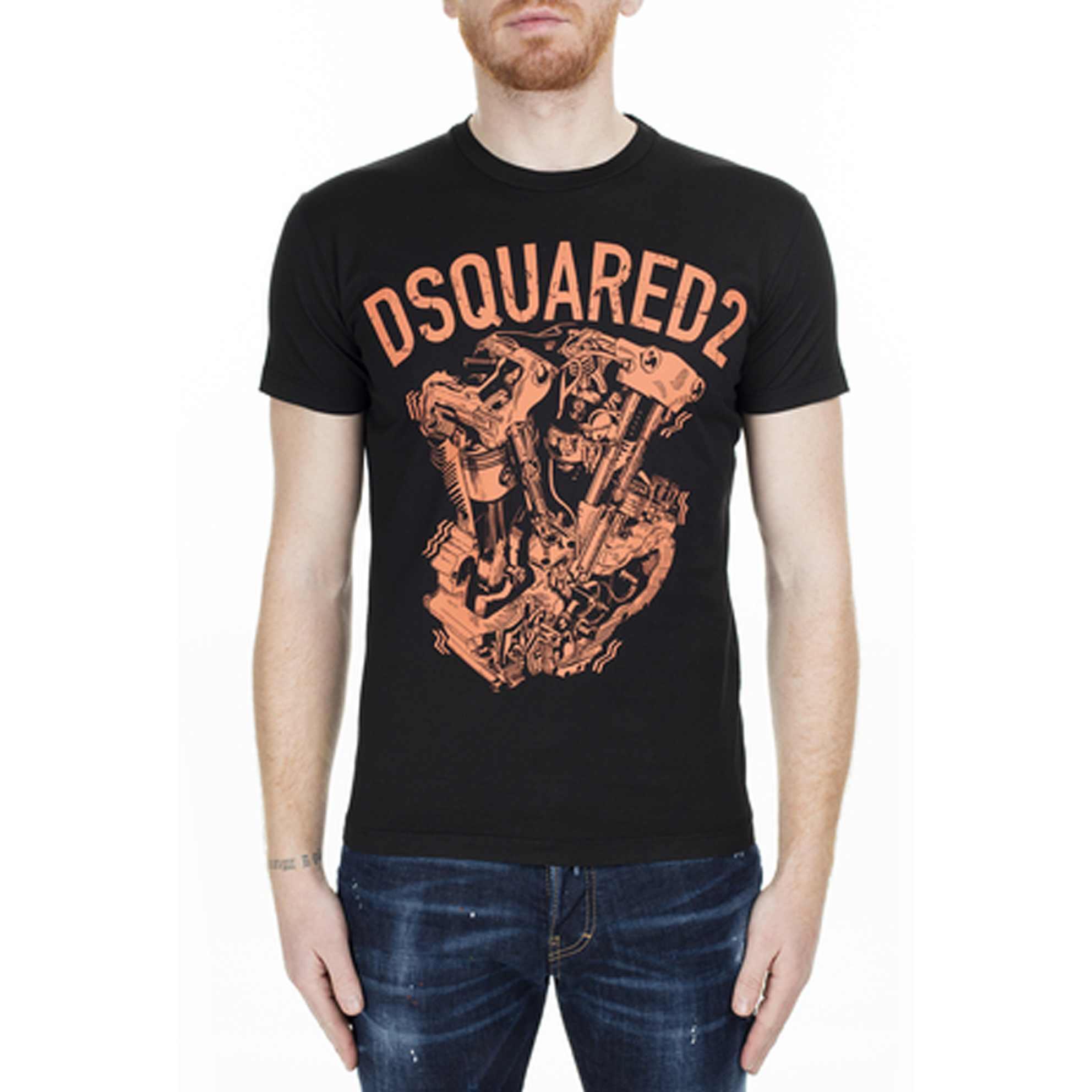 DSQUARED2 MEN T-SHIRT メンズTシャツ S74GD0636 S22427 900 BLACK