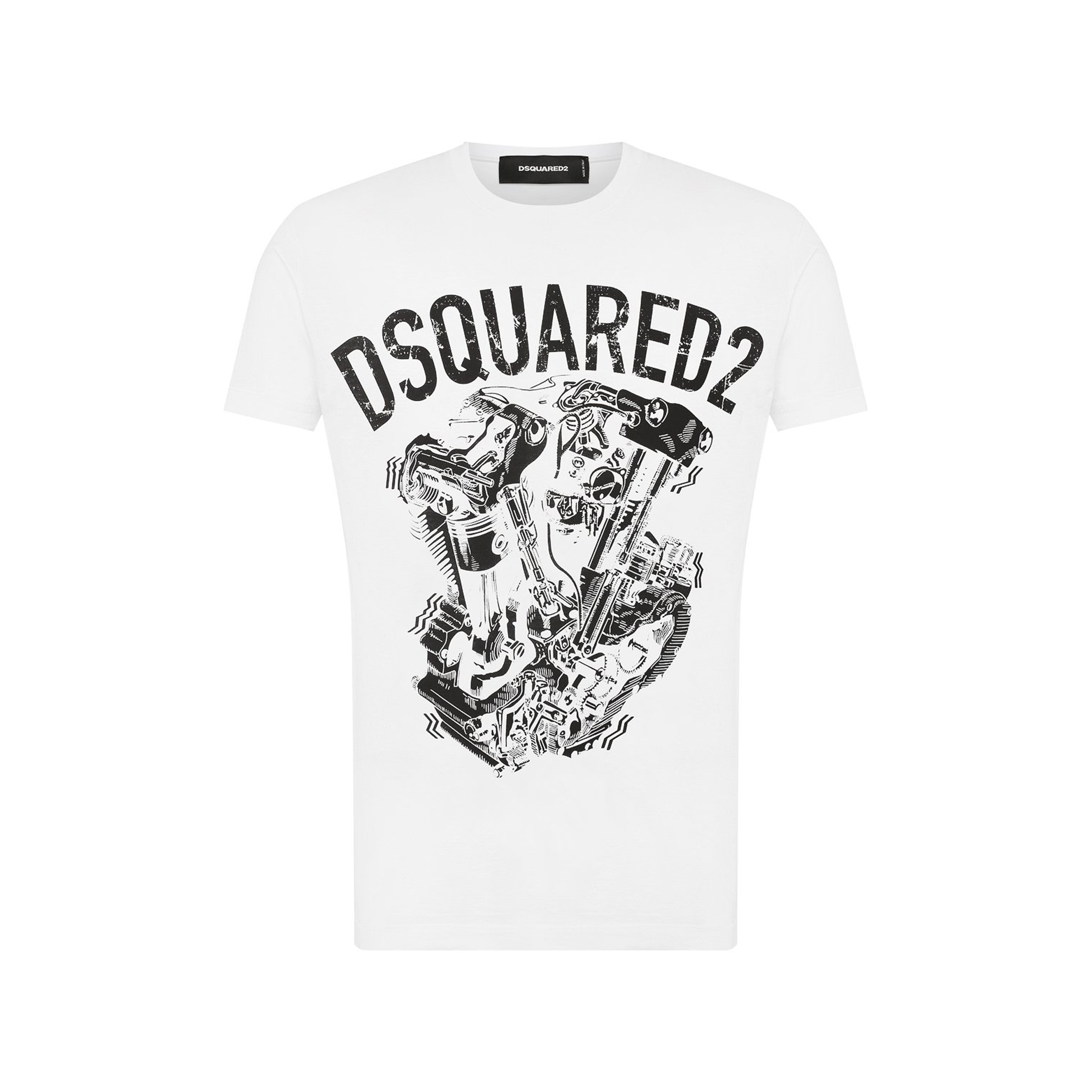 DSQUARED2 MEN T-SHIRT メンズTシャツ S74GD0636 S22427 100 WHITE