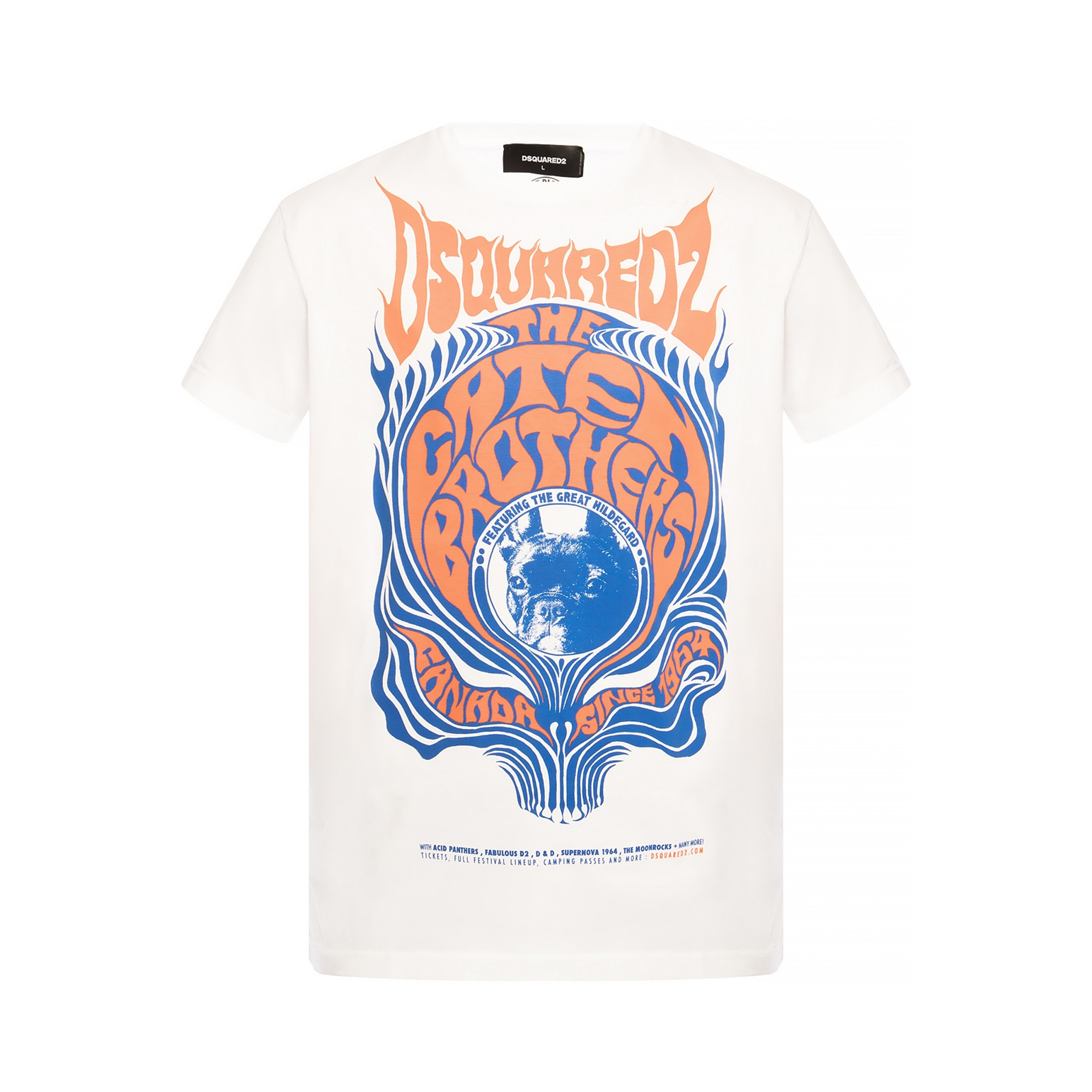 DSQUARED2 MEN T-SHIRT メンズTシャツ S74GD0649 S22427 100 WHITE