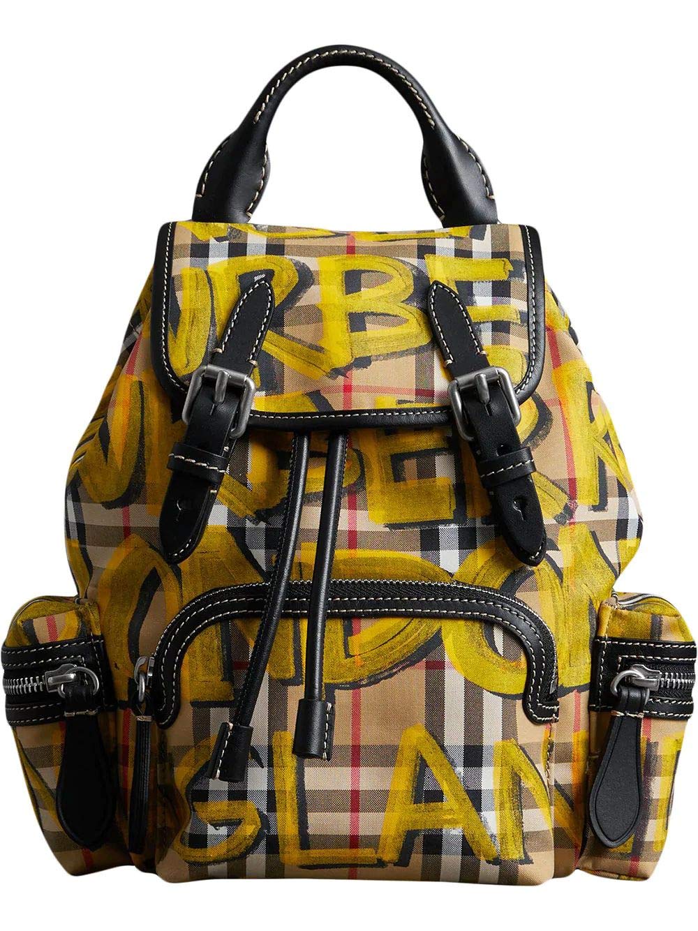 バーバリー BURBERRY BACKPACK メンズバックパック 4075833 00100 BLACK イエロー/ブラック