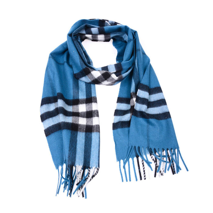 BURBERRY MUFFLER バーバリー マフラー CASHMERE SCARF 3994116 DARK AQUA