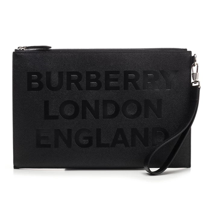 BURBERRY BAG バーバリーバッグ 8014684BLK Printed Zipped Clutch Bag