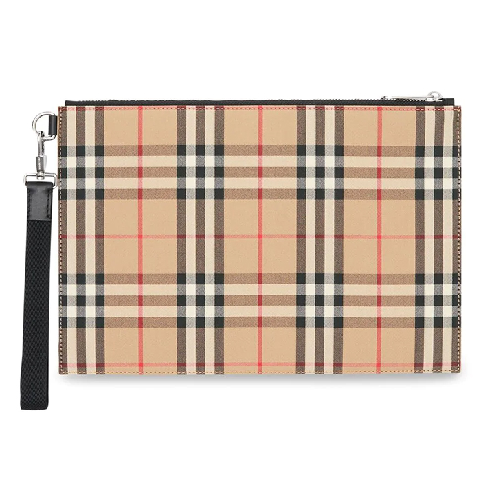 BURBERRY BAG バーバリーバッグ 8014989ARBE Vintage Check Cotton Zip Pouch