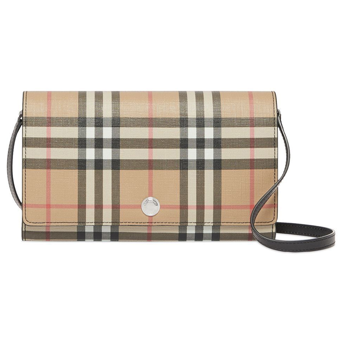 BURBERRY BAG バーバリーバッグ 8015135BLK Check e-canvas wallet