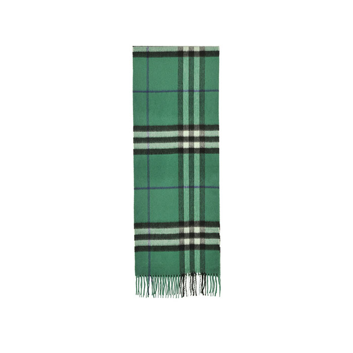 BURBERRY MUFFLER バーバリー マフラー CASHMERE SCARF 4030505 EMERALD CHECK