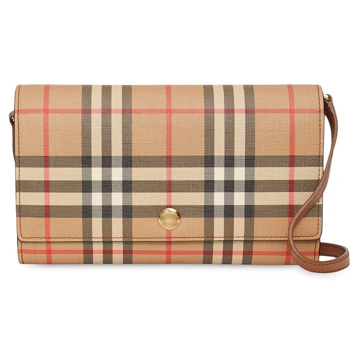 BURBERRY BAG バーバリーバッグ 8015350MABR Vintage Check Wallet with Detachable Strap