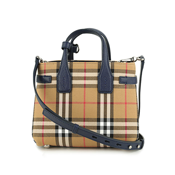 バーバリーBURBERRY BAG  メンズバッグ 4078508 40610 REGENCYBLUE ヴィンテージチェックレザー