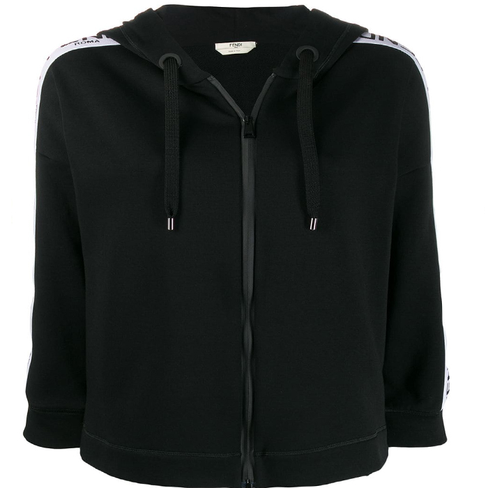 フェンディFENDI レディース パーカー logo trim hoodie FAF081A8WG 0GME