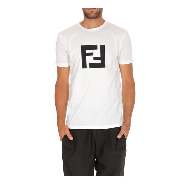 フェンディFENDI MEN T-SHIRT S  メンズ T-シャツ FAF532 A54P F0W42 White