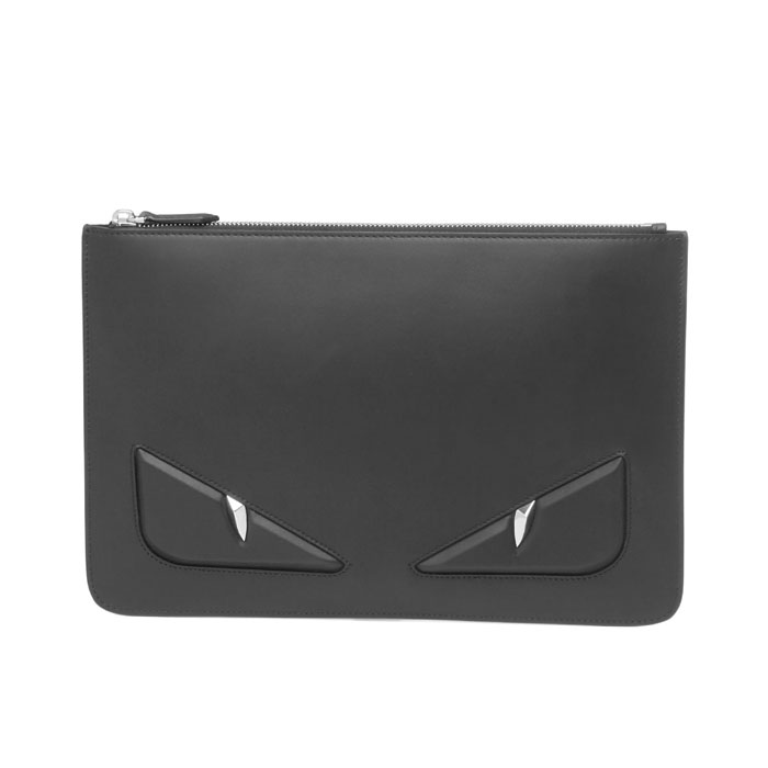 フェンディ FENDI BAG メンズバッグ 7N0078 O76 F0GXN BLACK Clutch Bag NERO+PALLADIO