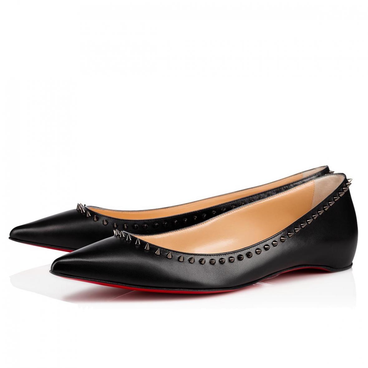 CHRISTIAN LOUBOUTIN LADY SHOES 3151261B142 Flats _ Womens Anjalina Flat Black/Black Gun