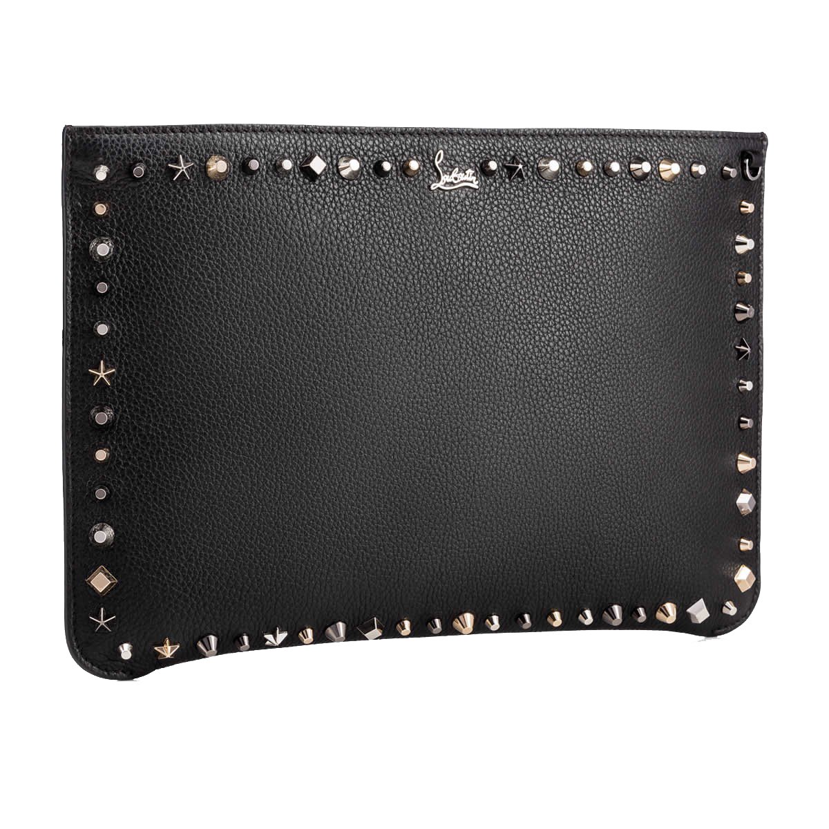 CHRISTIAN LOUBOUTIN BAG 3175006M442  Black Leather Clutch