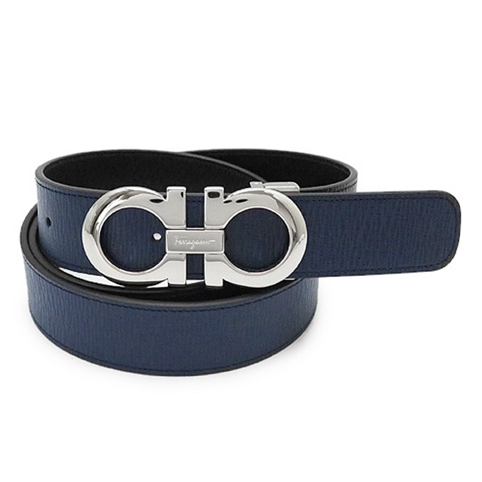 Salvatore Ferragamo Belt 675542ULNE gancini leather reversible