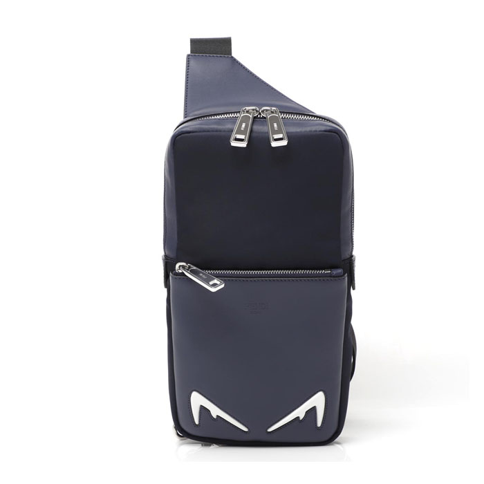 フェンディFENDI BAG メンズバッグ 7VZ033 A80I F0JBR BLUEWHITE ONE SHOULDER NYLON BACKPACK