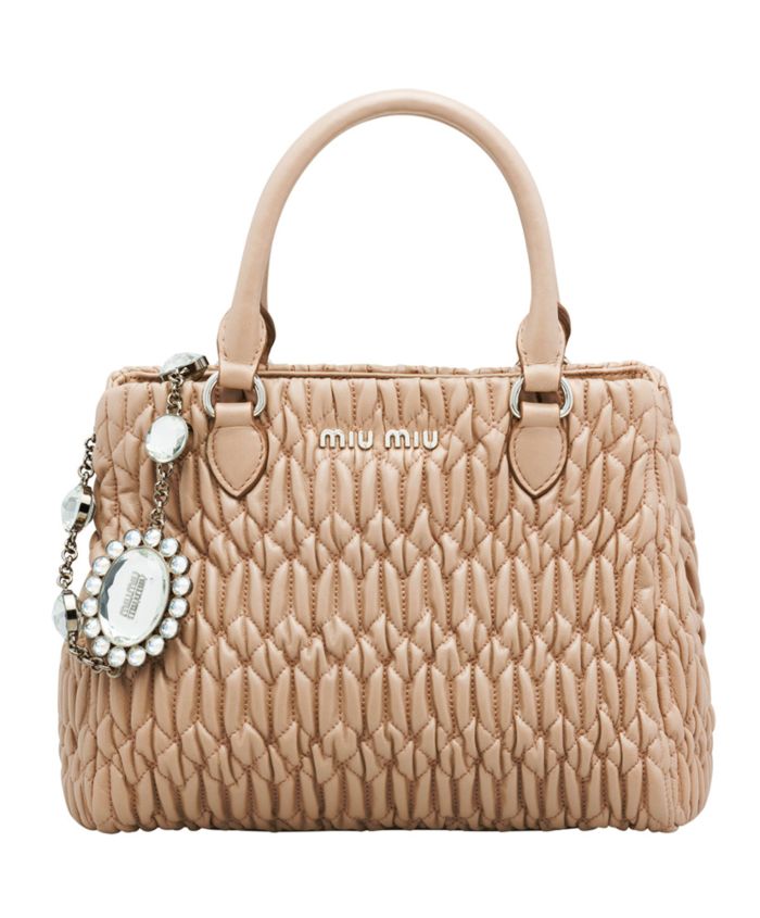 MIU MIU BAG 5BA0672D21CAMM CLOQU_ NAPPA LEATHER BAG