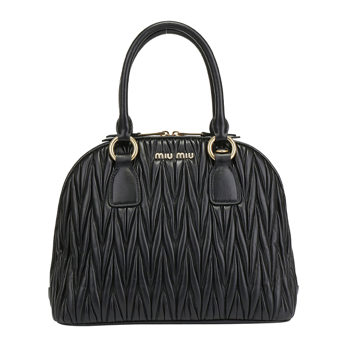 MIU MIU BAG 5BB054N88NERO Black Matelass_ Lambskin Hand Bag