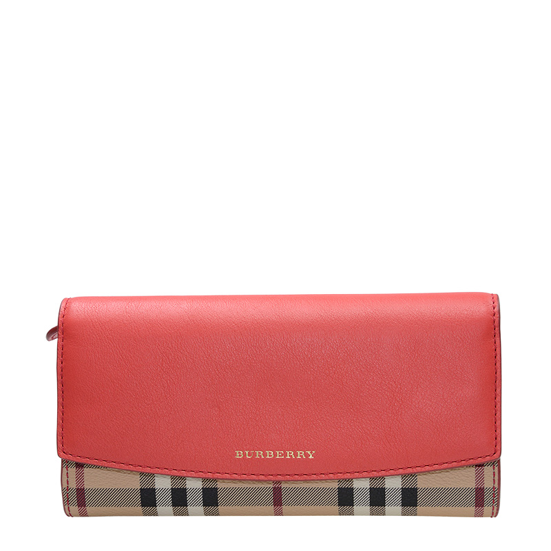 バーバリーBURBERRY  レディース ウォレット 3962150 60940 CORAL-RED