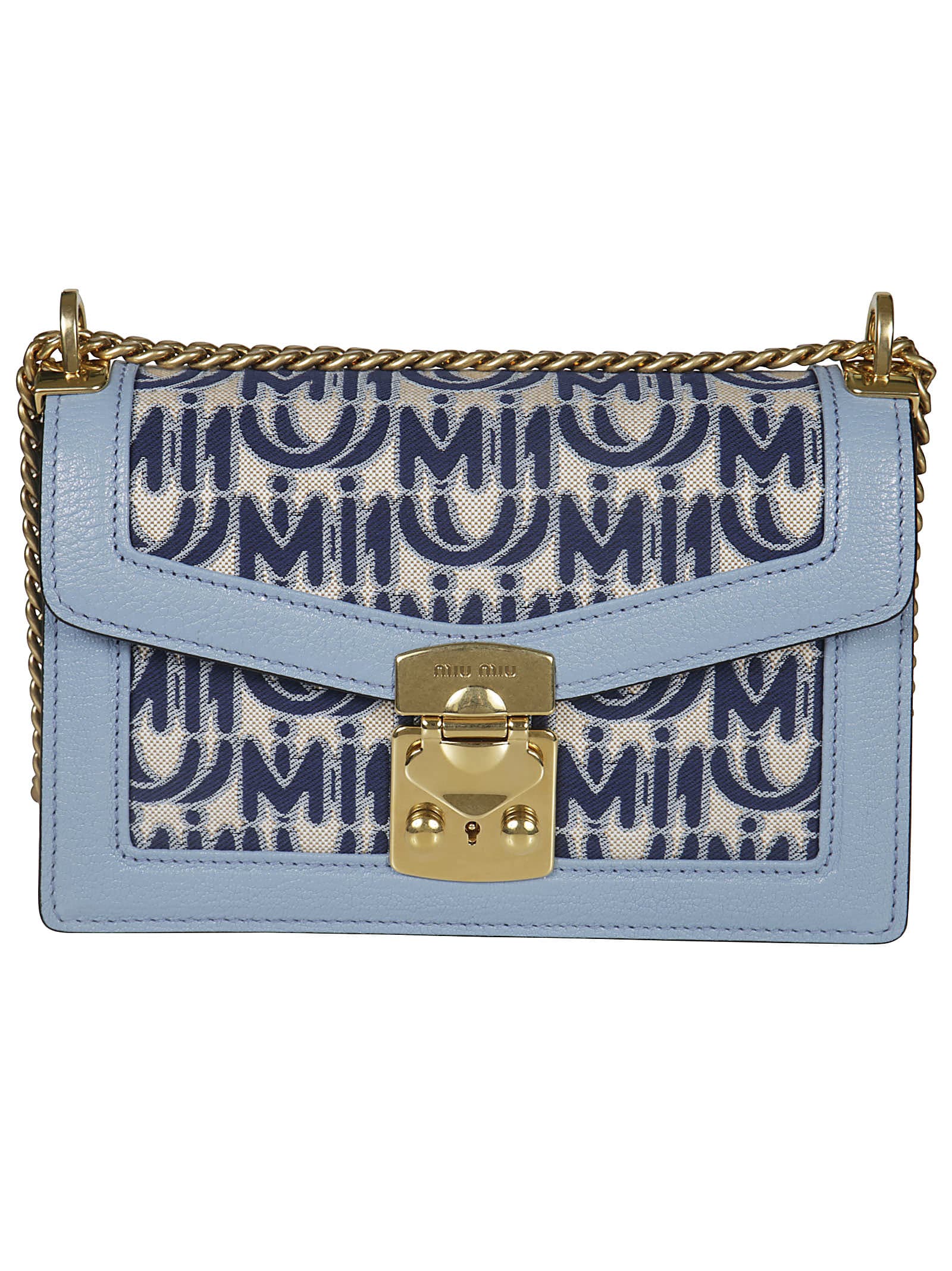 MIU MIU BAG 5BD0832CAGCOBL CONFIDENTIAL BAG JACQUARD