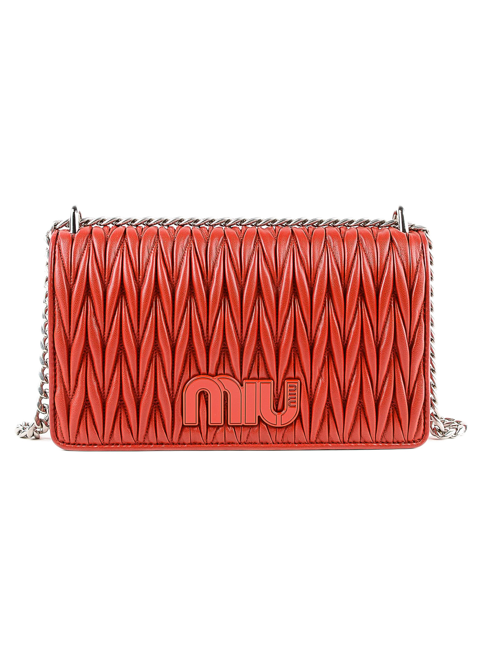 MIU MIU BAG 5BD099N88FUOC  LAMBSKIN RED