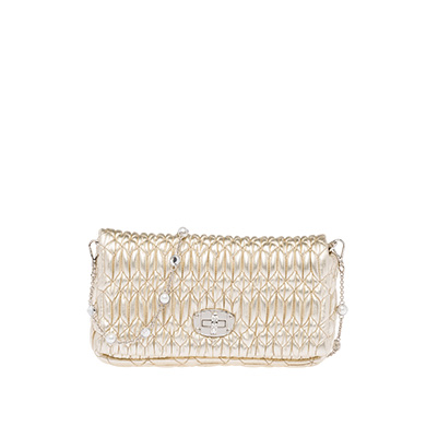 MIU MIU BAG 5BD417FVJPERM CRYSTAL LEATHER BAG