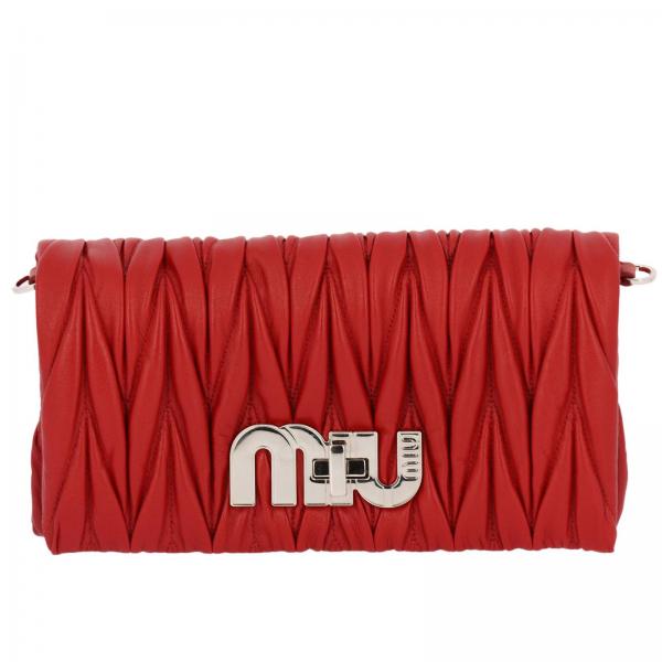 MIU MIU BAG 5BF080N88FUOC  Matelasse Miu Logo Pochette