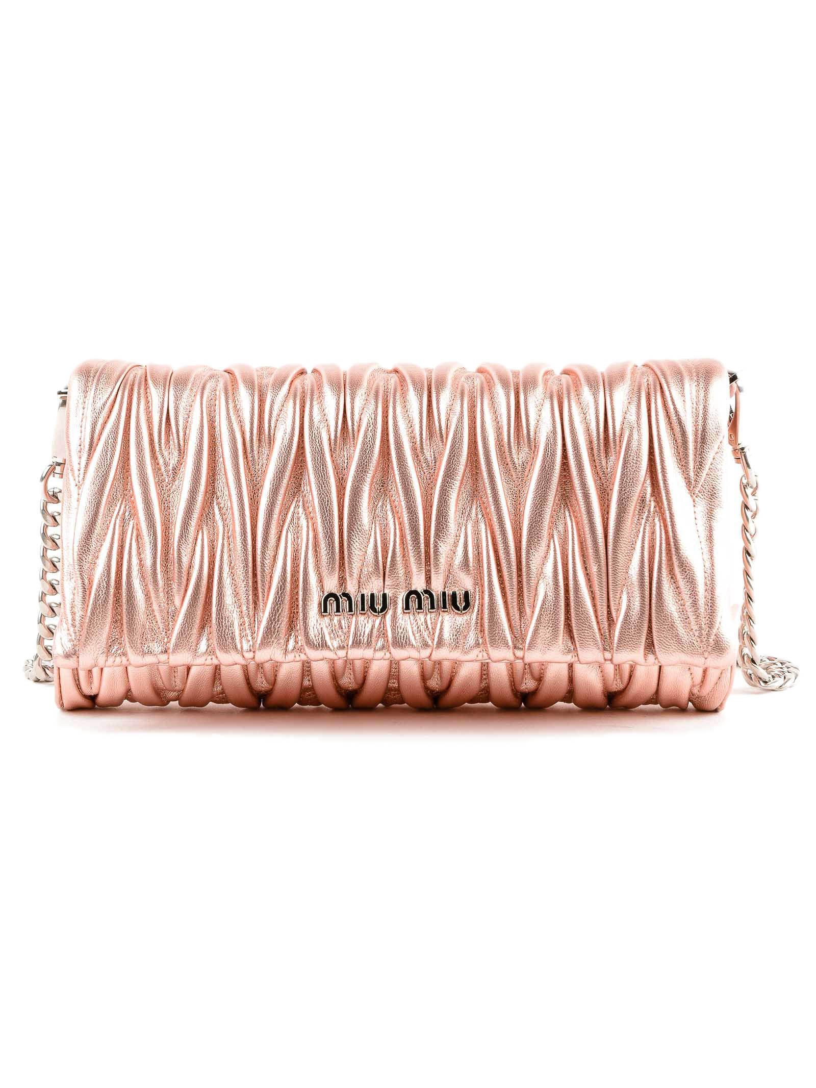 MIU MIU BAG 5BH080N88ROSA Matelasse Crossbody Bag